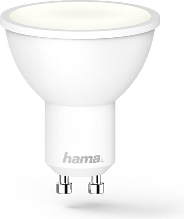 Hama WLAN LED lamp, GU10, 5.5 W, without hub, for voice/app control, White (GU10, 5.50 W, 400 lm, 1 x, G)