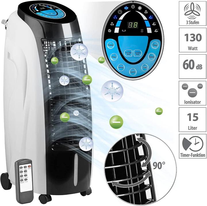 Immagine prodotto Sichler Raffreddatore d'aria evaporativa LW-610 con ionizzatore (443.58 BTU/h)
