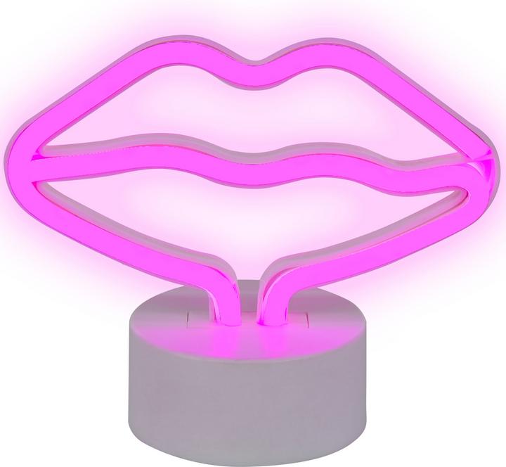Produktbild Beliani Neonlicht LED Dekofigur rosa Mund 15 cm FLORA (300 lm)