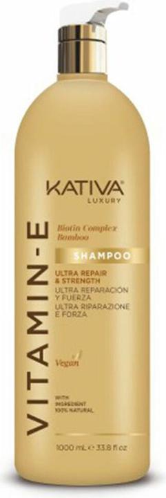 Kativa Vitamina e Biotina y Bamboo Shampoo 1000ml (1000 ml, Flüssiges Shampoo)