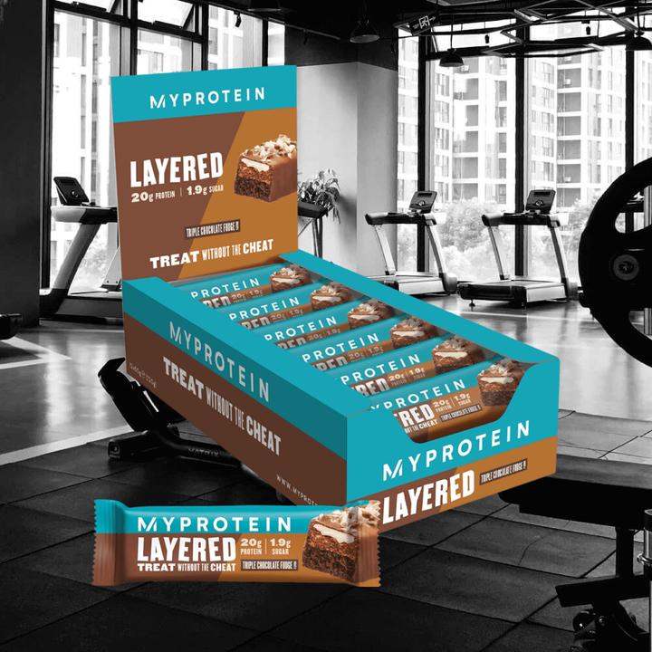 Actual product image MyProtein Retail Layered Bar (12 x 60G) (Triple Chocolate Fudge, 1 pcs., 720 g)