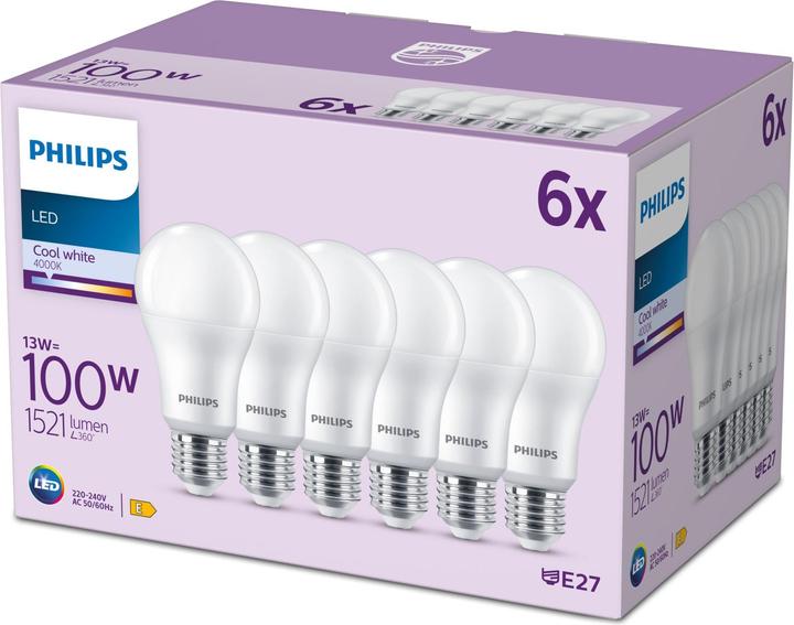 Image du produit Philips Ampoules à LED (E27, 13000 W, 1521 lm, 6 x, E)