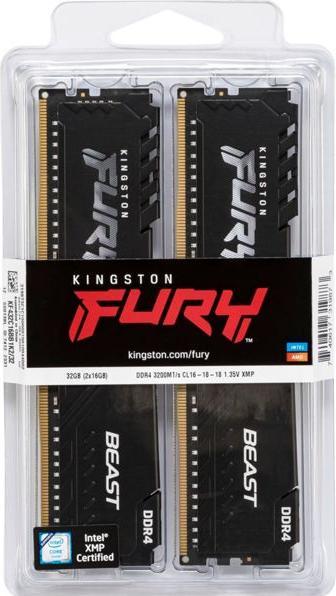 Actual product image Kingston FURY Beast (2 x 16GB, 3200 MHz, DDR4-RAM, DIMM)
