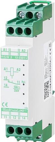 Actual product image Schalk SCHAL RSW 2 switching relay 12-230V UC 1 changeover 250V/16A
