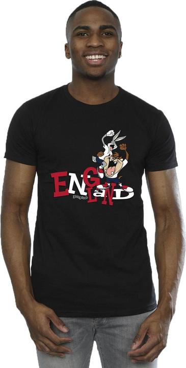 Actual product image Looney Tunes Mens Bugs & Taz England T-Shirt (XL)