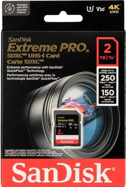 Produktbild SanDisk Extreme PRO UHS-I V30 (2000 GB, SDXC, U3, UHS-I)