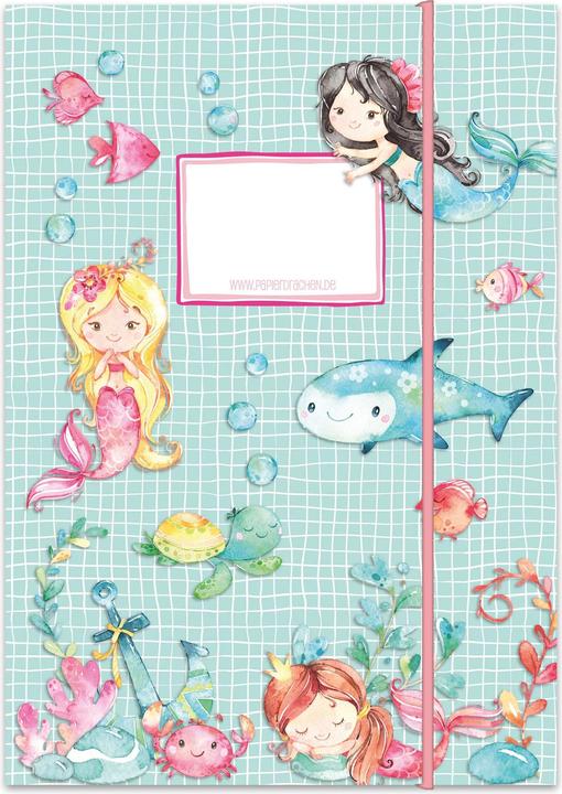 Produktbild Papierdrachen Schulmappe Meerjungfrau (A4, 2 x)