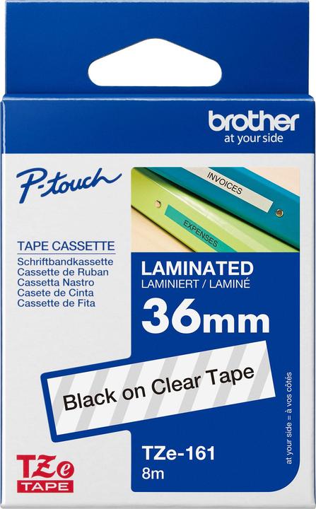 Actual product image Brother Tze-161 (3.60 cm, Black, Transparent)