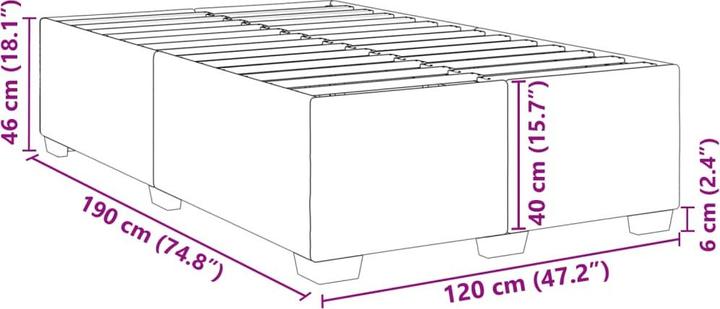 Immagine prodotto VidaXL Struttura letto in ecopelle (120 x 200 cm)