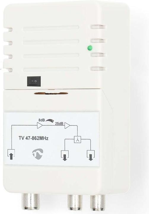 Produktbild Nedis CATV-Verstärker | Verstärkung dBi (bei Antennenkabel): 25 dB | 47 - 862 MHz | Anzahl der Ausgä (Verstärker)