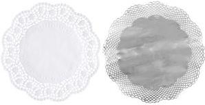 Produktbild Papstar Tortenspitze, rund, Durchmesser: 300 mm, weiss geprägtes Spitzenpapier, 40 g/qm
