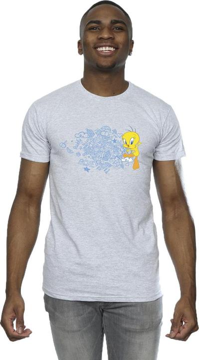 Actual product image Looney Tunes Mens ACME Doodles Tweety T-Shirt (M)