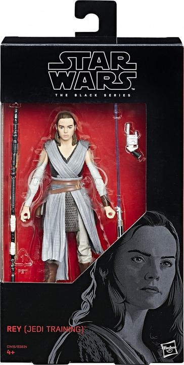 Actual product image Hasbro Star Wars The Last Jedi Black Series Wave 23 Rey Action Figure (Jedi Training)
