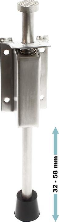 Produktbild Wiltec Pedal Türstopper 33-59 mm Edelstahl Türfeststeller Bodentürstopper Türbremse