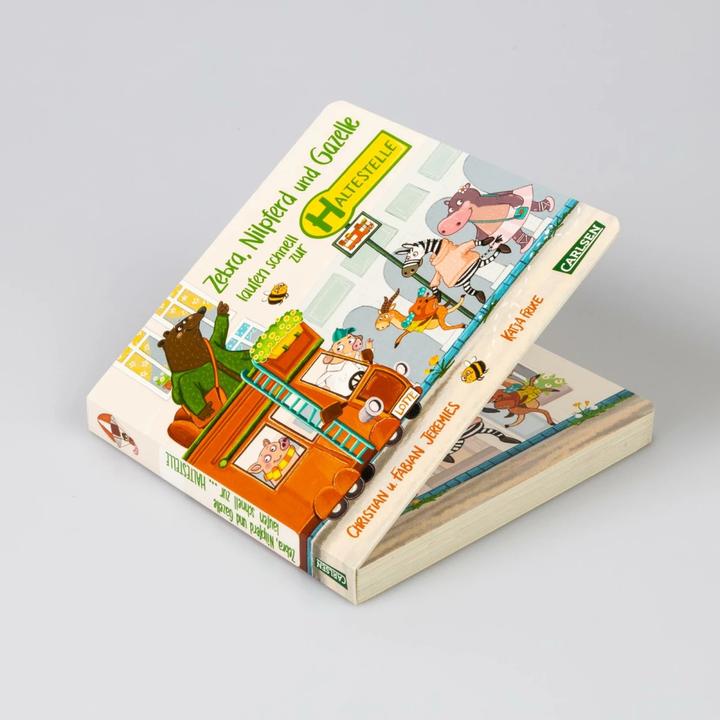 Actual product image Zebra, hippo and gazelle run quickly to the... Stop! (German)