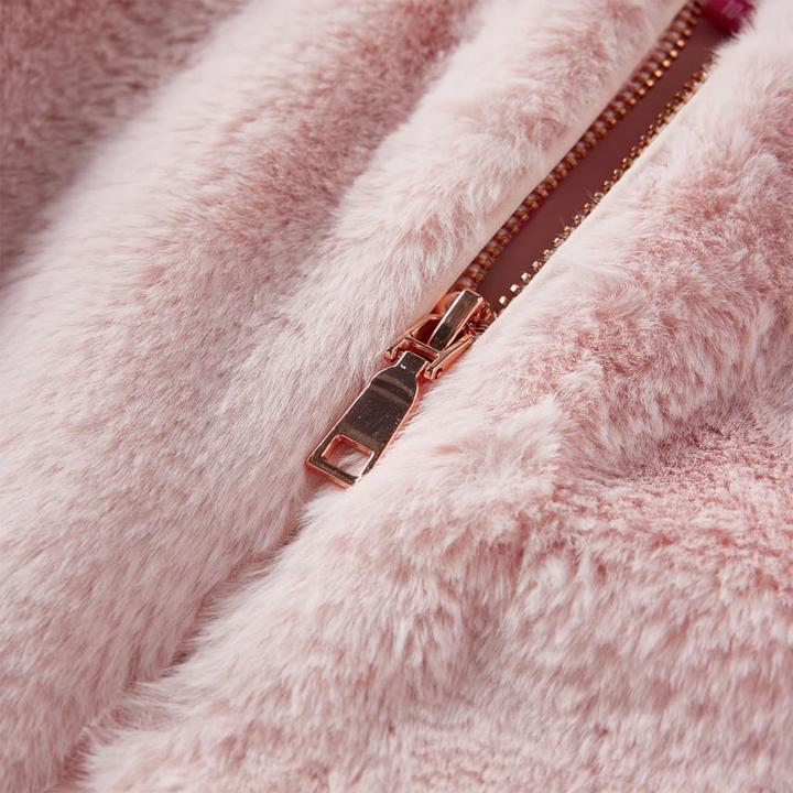 Image du produit VidaXL Veste pour enfants en fausse fourrure rose tendre 128,Matériau : fausse fourrure (100 (128)