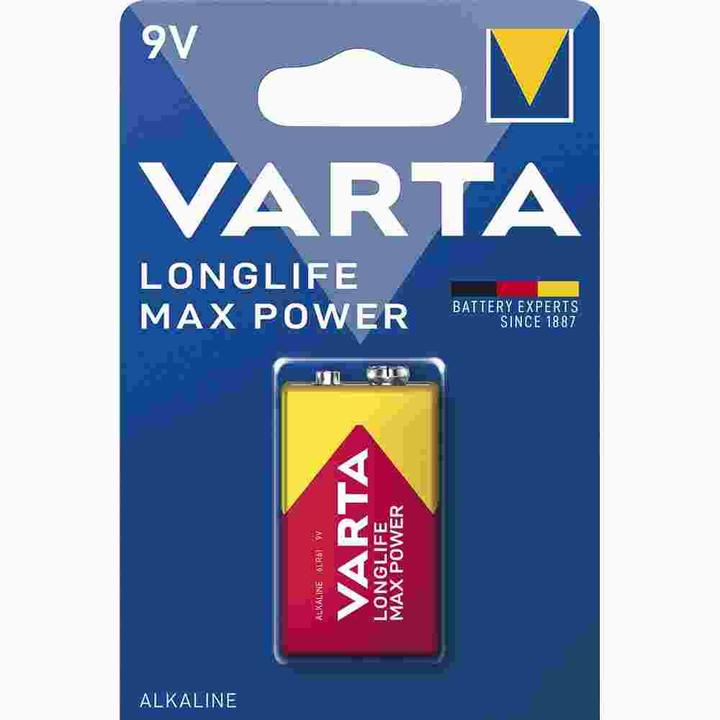 Energy Label Varta Longlife Max Power (1 pcs., 9V Block, 580 mAh)