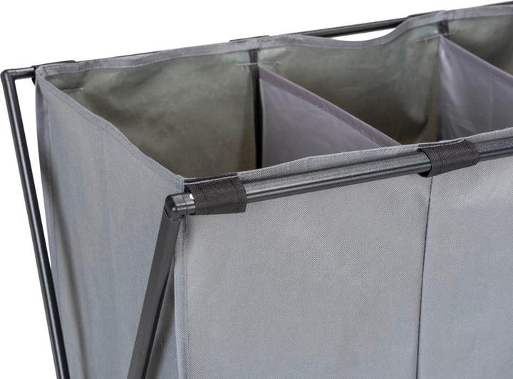 Actual product image Wenko Wäschesammler Mod. Trio XL Grau mit drei Fächern