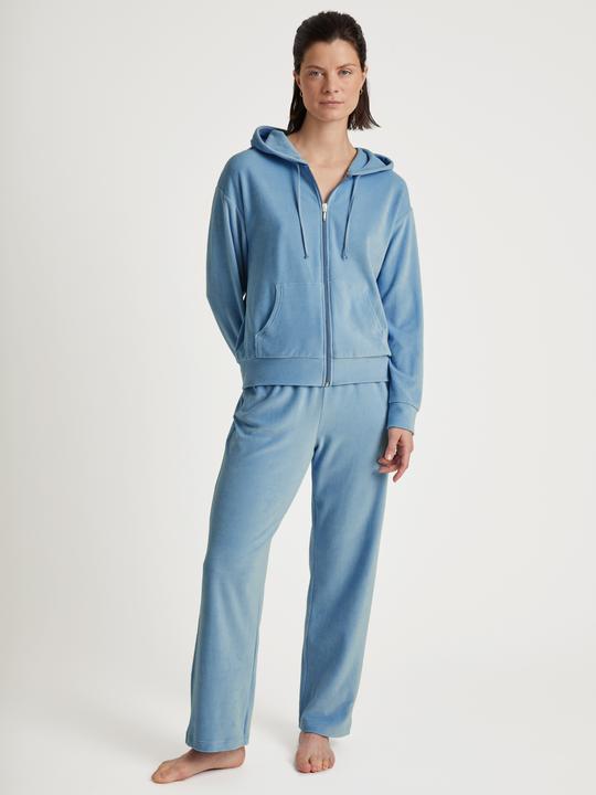 Produktbild Calida Sweatjacke Loungewear "Lounge Velours" hellblau (36)