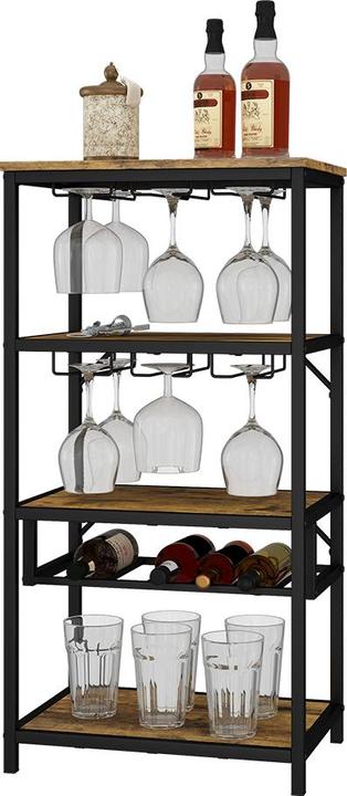 Actual product image Vichy Wine rack Vela, Rustic oak, with glass holder