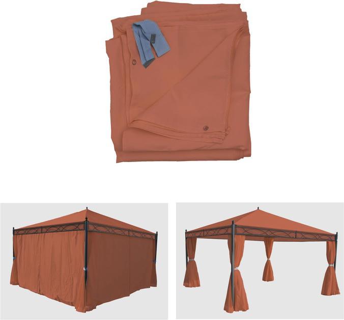 Image du produit Swisshandel24 Lot de 4 panneaux latéraux pour pergola Cadiz, panneau latéral de rechange pour pavillon 4x4m (205 cm, 383 cm)