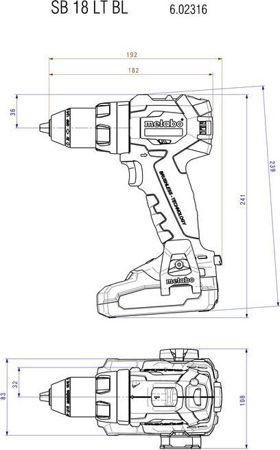 Produktbild Metabo SB 18 LT BL (2x2AH LI-ION) (Akkubetrieb)