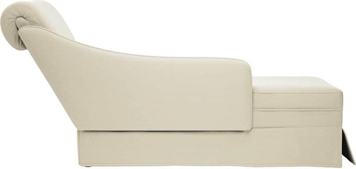 Image du produit VidaXL Chaise longue avec traversin et accoudoir droit Crème Velours