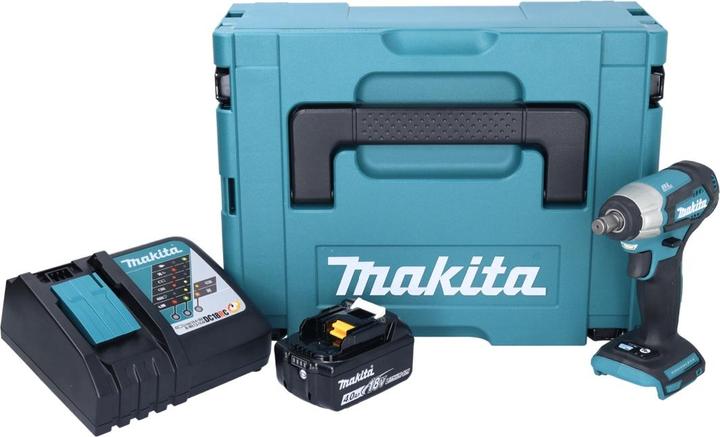 Actual product image Makita DTW 181 RM1J Battery impact wrench 18 V 210 Nm 1/2" Brushless + 1x rechargeable battery 4.0 Ah + (Rechargeable battery operated)