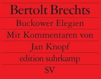 Actual product image Buckower Elegien (German, Bertolt Brecht, Jan Knopf, 1986)