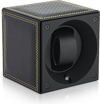 Immagine prodotto SwissKubik Watchwinder Leather Masterbox - Perforato / Cucitura gialla
