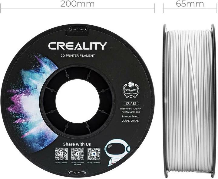 Produktbild Creality Filament ABS (ABS, 1.75 mm, 1000 g, Weiss)