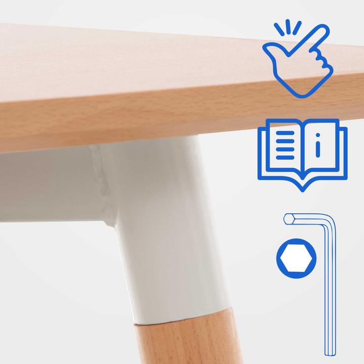 Actual product image CLP Table Viborg 80 Natura, natura (80 x 80 x 75 cm)