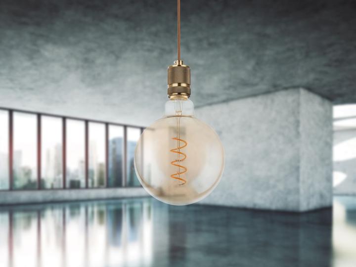Actual product image Globo LED bulb brass 1xE27 LED Duban (E27, 4 W, 200 lm, 1 x, G)