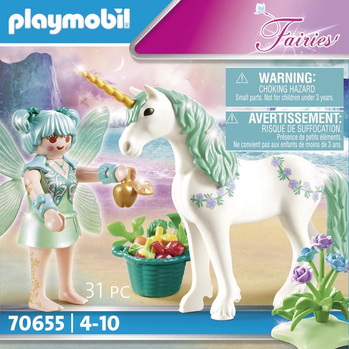 Actual product image Playmobil Unicorn with Feeding Fairy (70655)