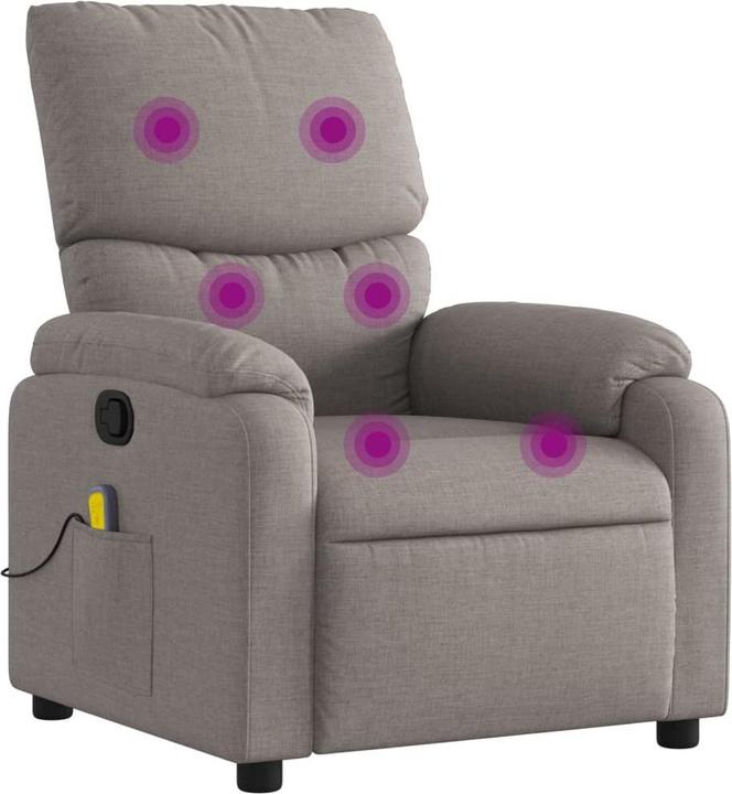 Produktbild VidaXL Massagesessel Taupe Stoff,Farbe: Taupe,Material: Stoff (100