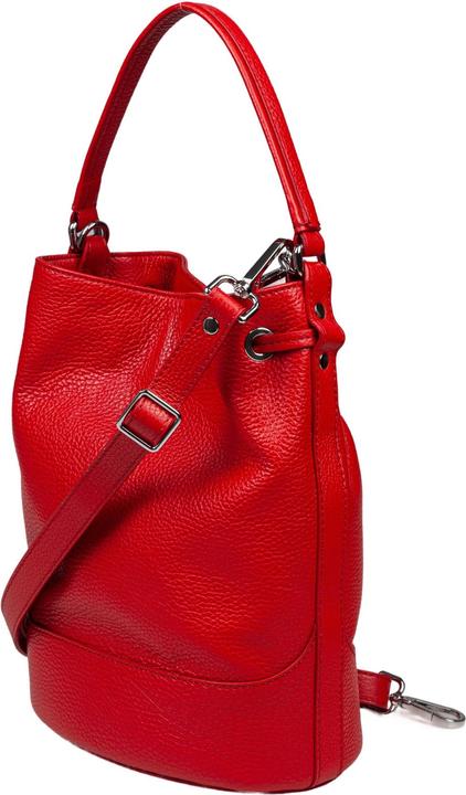 Image du produit Zanellato monda daily day s leather bucket bag red color