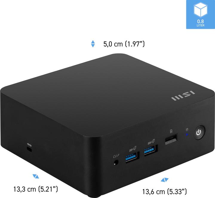 Actual product image MSI Cubi NUC 1MG (without operating system) (Intel Core 3 100U, 8 GB, 256 GB, Intel UHD Graphics)