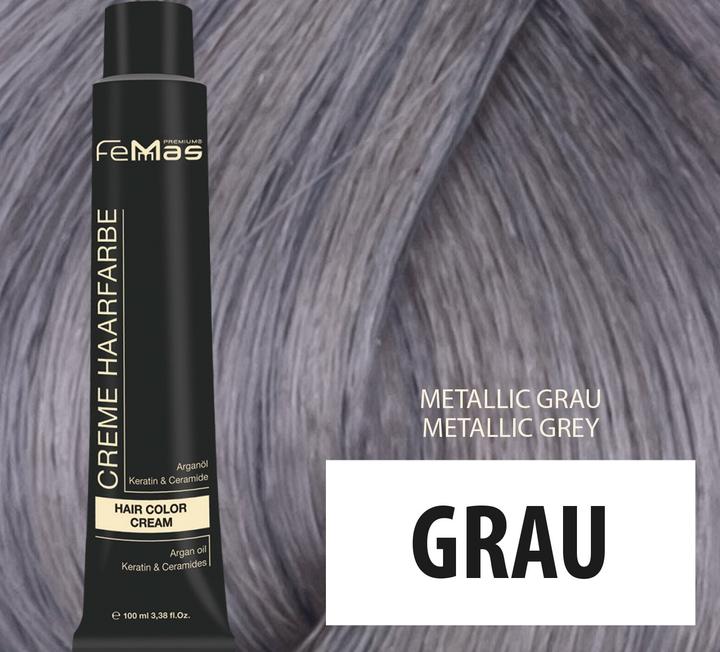 Actual product image FemMas Grey) Hair Color Metallıc 100ml (Grey)
