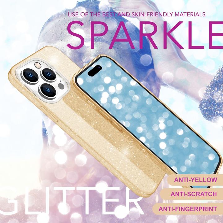 Produktbild Nalia Glitzer Hybrid Hülle (Apple iPhone 16 Pro)