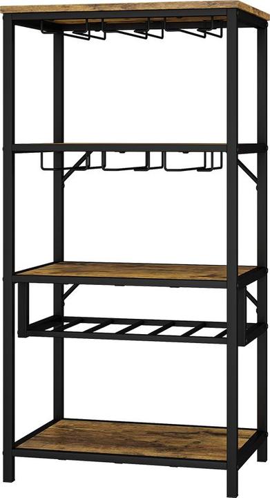 Actual product image Vichy Wine rack Vela, Rustic oak, with glass holder