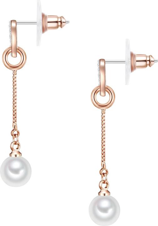 Actual product image Lulu & Jane Brass Glass Crystal Shell Core Bead Rose Gold - 33018 (Brass)