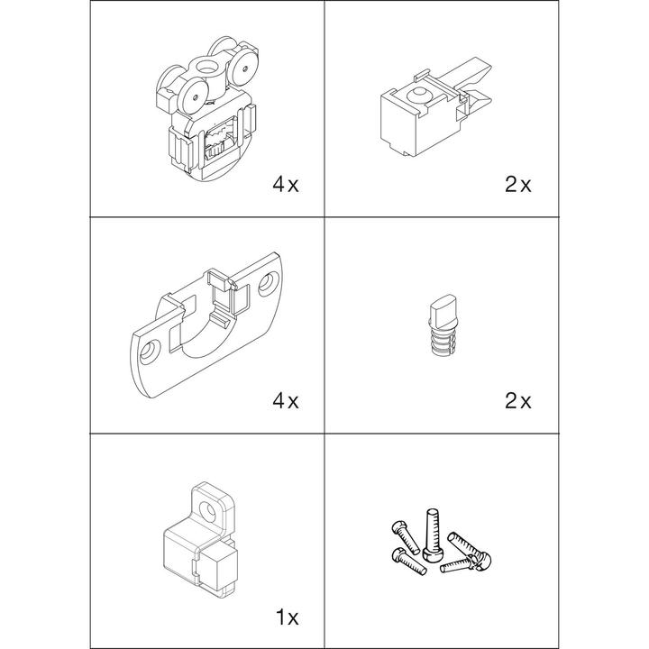 Image du produit HAWA Ferrements p.portes coulis. HAWA-CLIPO 16