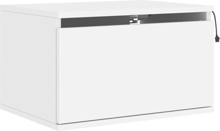 Image du produit VidaXL Tables de chevet murales avec lampes LED 2 pcs. Blanc,Couleur (50 x 36 x 30 cm)