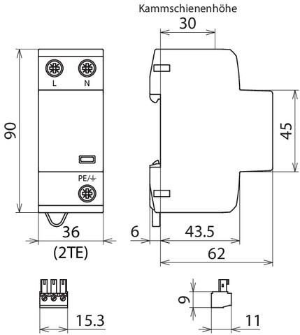 Image du produit Dehn 941116 DSH B TT 2P 255 FM