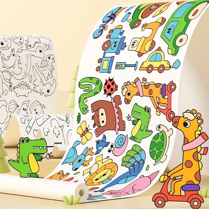 Produktbild Activity Board Doodle Malerei Rolle, DIY Malerei Farbe Füllen, lange Bild Malerei Rolle, Kinder Zeichnung Rolle