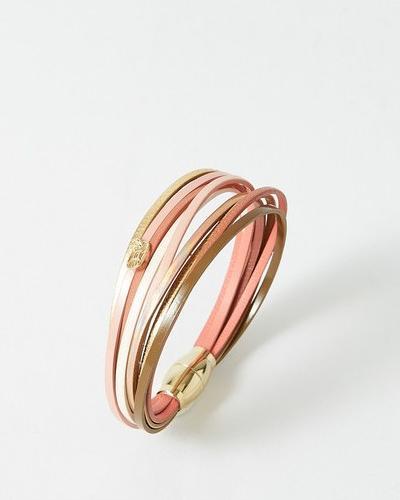 Flowers Forzoé Magnum-Armband – Messingplatte – Echtes Leder (Messingplatte)
