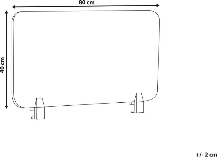 Produktbild Beliani Schreibtischtrennwand dunkelgrau 80 x 40 cm WALLY (80 x 40 cm)