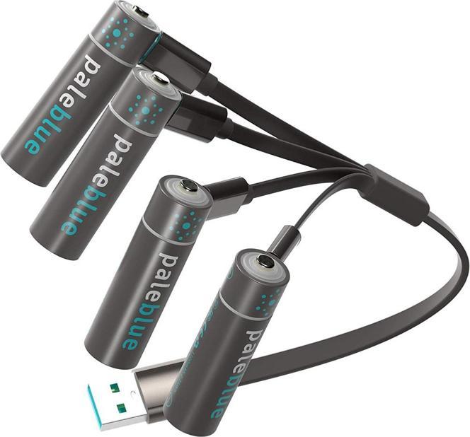 Immagine prodotto Pale Blue Kit di sostenibilità USB-C (confezioni da 2AA e 2AA) (16 pz., AA, AAA, 1560 mAh)