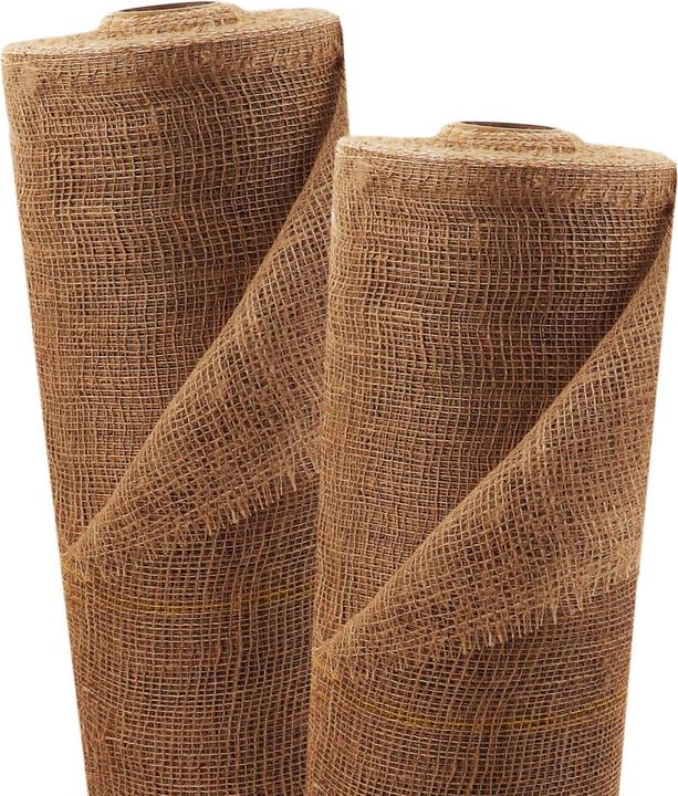 Actual product image Aquagart 80m x 1m Jutegewebe 105g/m² Jutematte Gartenjute Jute Stoff Sackleinen Juteband
