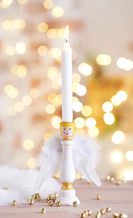 Actual product image VBS Candlesticks, raw wood, 2 pieces